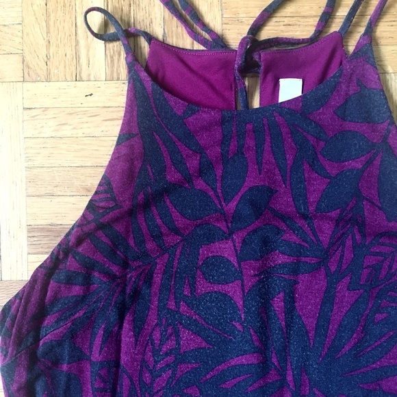 LOFT Halter Flare Floral Midi Dress - Picture 2 of 3